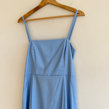 Load image into Gallery viewer, CeCe Bow Back Sleeveless Smocked Cut Out Maxi Dress Blue L

