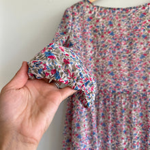 Load image into Gallery viewer, BB Dakota Floral Tiered 3/4 Puff Sleeve Mini Dress Pink M
