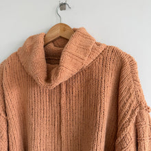 Load image into Gallery viewer, Free People Camel Be Yours Chunky Knit Slouchy Pullover Sweater Brown S
