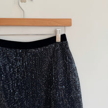 Load image into Gallery viewer, Free People Wild Chill Mesh Sequin Sparkling Mini Skirt Navy 2
