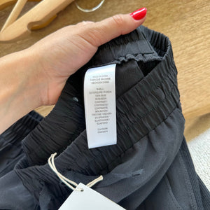Splendid Naya Silk Mix High Rise Drawcord Waist Jogger Black L NWT