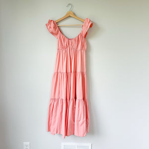 Abercrombie & Fitch Tiered Midi Dress Pink XS