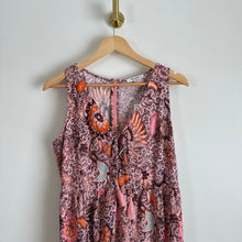Load image into Gallery viewer, NWT Madewell Lace-Up Ruffle-Hem V-Neck Sleeveless Midi Dress Brown 6
