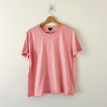 Load image into Gallery viewer, Splendid Striped Crew Neck Short Sleeve T-Shirt Red/White L

