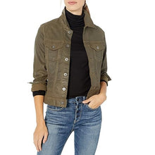 Load image into Gallery viewer, Adriano Goldschmied Robyn Button Front Collared Jean Jacket Green M
