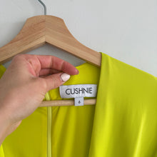 Load image into Gallery viewer, Cushnie Et Ochs Neon Deep V-Neck Midi Evening Dress Yellow 6
