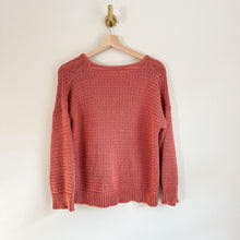 Load image into Gallery viewer, Madewell Breezeway Open-Knit V-Neck Pullover Sweater Pink XXS
