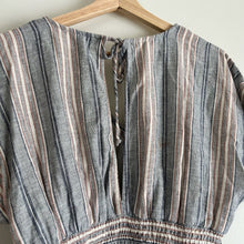 Load image into Gallery viewer, American Eagle V-Neck Dolman Sleeve Romper Stripe Multi S
