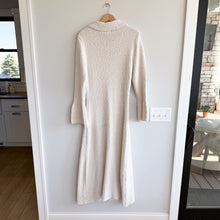 Load image into Gallery viewer, Worth Collective Collared Bell Sleeve Knit Maxi Dress White XL
