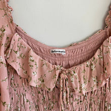 Load image into Gallery viewer, Reformation Morris Floral Print Long Sleeve Smocked Dress Pink 10
