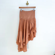 Load image into Gallery viewer, Free People Coast To Coast Convertible Asymmetric Hem Midi Skirt Brown S
