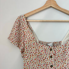 Load image into Gallery viewer, American Eagle Floral Smocked Back Button Front Mini Dress M
