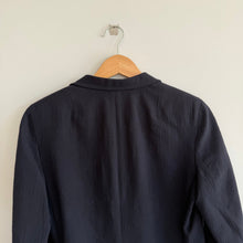 Load image into Gallery viewer, Akris Punto Lightweight Textured Single-Breasted Layered Hem Blazer Jacket Black

