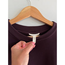 Load image into Gallery viewer, Eileen Fisher Organic Cotton Terry Boxy Fit Top Plum Purple M
