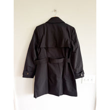 Load image into Gallery viewer, Express Double-Breasted Belted Outdoor Casual Trench Coat Black M NWT
