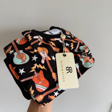 Load image into Gallery viewer, Bums &amp; Roses Caught In A Jam Jogger Set Black Orange 12-18 Mo. NWT
