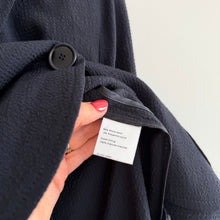 Load image into Gallery viewer, Akris Punto Lightweight Textured Single-Breasted Layered Hem Blazer Jacket Black
