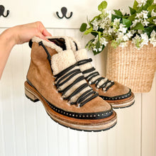 Load image into Gallery viewer, Rag &amp; Bone Compass Shearling Camel Leather Hiking Boots $695
