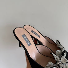 Load image into Gallery viewer, SJP by Sarah Jessica Parker Paley Grand Glitter Bow Mules 40 NEW
