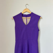 Load image into Gallery viewer, Anthropologie 4C 4 Collective V-Neck Cap Sleeve Sheath Dress Purple 4
