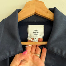 Load image into Gallery viewer, Adriano Goldschmied Robyn Coated Button Front Denim Jacket Blue M NWT
