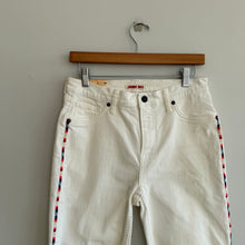 Load image into Gallery viewer, Johnny Was The Cropped Baby Boot Denim Embroidered Jeans White 27
