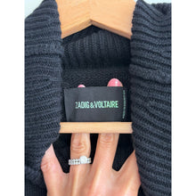 Load image into Gallery viewer, Zadig &amp; Voltaire Boxy RC Bijoux Knit Mock Neck Pullover Sweater Black L NWT
