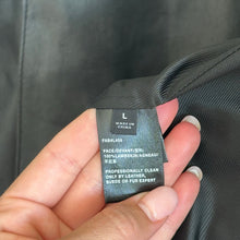 Load image into Gallery viewer, Lafayette 148 New York Kourt Plonge Lambskin Jacket Black L
