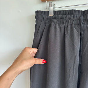 Splendid Naya Silk Mix High Rise Drawcord Waist Jogger Black L NWT