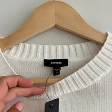 Load image into Gallery viewer, Express Knit Cropped Sweater White XS NWT
