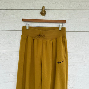 Nike Cotton Fleece Drawstring Waist Jogger Sweatpants Yellow