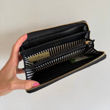 Load image into Gallery viewer, Kate Spade Pebbled Leather Zip-Around Continental Wallet Black NWT
