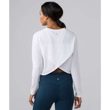 Load image into Gallery viewer, Lululemon Pushing Limits Long Sleeve Cropped Activewear Top White
