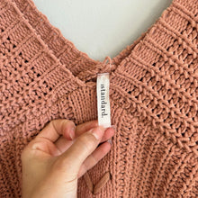 Load image into Gallery viewer, The Standard. V-Neck Long Sleeve Knit Pullover Chenille Sweater S
