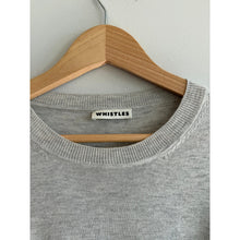 Load image into Gallery viewer, Whistles Wool Blend Tie Front Long Sleeve Pullover Sweater Gray L
