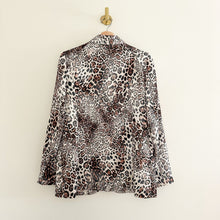 Load image into Gallery viewer, Elie Tahari The Marcie Leopard-Print Single-Breasted Blazer Brown Black 10
