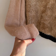 Load image into Gallery viewer, Atelier Edition Sita Murt Mallorca Faux Fur Colorblock Pullover Sweater
