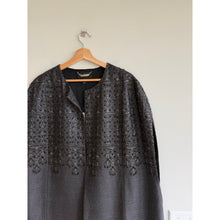 Load image into Gallery viewer, St. John Couture Embellished Beaded Open Front Evening Coat Topper Grey M NWT
