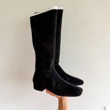 Load image into Gallery viewer, Aerosoles Nana Faux Suede Square Toe Knee High Boots Black 9M NEW
