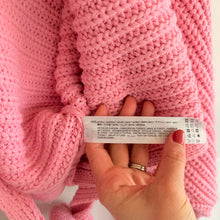 Load image into Gallery viewer, Zara Knit V-Neck Long Sleeve Tie Waist Wrap Cropped Cardigan Pink M
