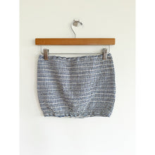Load image into Gallery viewer, Donni Striped Pattern Strapless Cropped Top High Rise Wide Leg Pants Set Blue L
