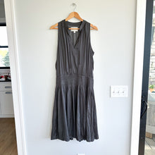 Load image into Gallery viewer, Brochu Walker The Francine V-Neck Sleeveless Smocked Waist Dress Gray L
