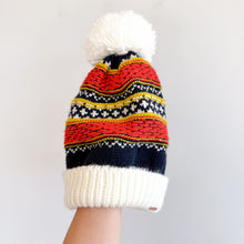 Load image into Gallery viewer, Free People Snowbound Fairisle Beanie Pom Pom Winter Hat Multicolor One Size
