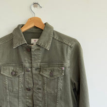 Load image into Gallery viewer, Adriano Goldschmied Robyn Button Front Collared Jean Jacket Green M

