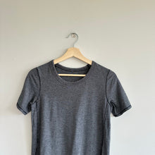 Load image into Gallery viewer, Lululemon Om Short Sleeve Tee Micro Stripe Black White 4
