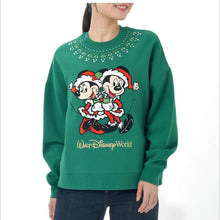 Load image into Gallery viewer, Disney Mickey Mouse Walt Disney World Embroidered Sweatshirt Green L
