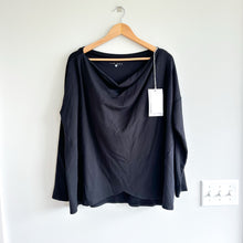 Load image into Gallery viewer, JJ Winks Layered Draped Sweatshirt Black NWT
