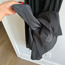 Load image into Gallery viewer, Vince V-Neck Cotton Sleeveless Belted Midi Dress Black Large NWT
