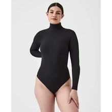 Load image into Gallery viewer, SPANX Suit Yourself Ribbed Long Sleeve Turtleneck Bodysuit Black L
