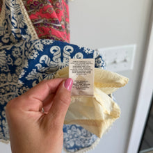 Load image into Gallery viewer, Anthropologie Vanessa Virginia Inez Patchwork Crochet Mini Dress Blue Red 0
